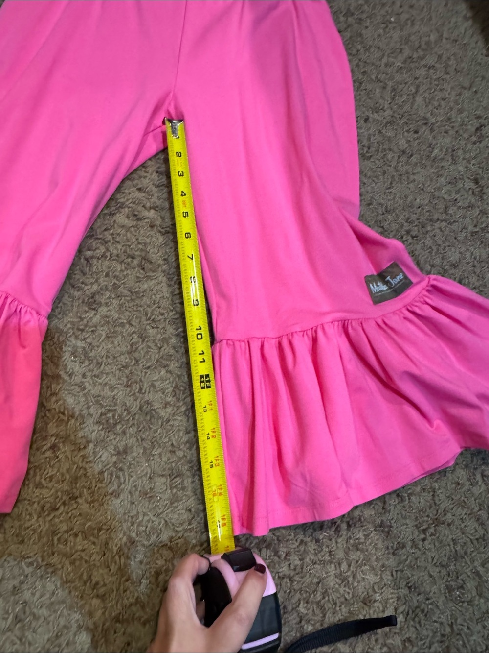 Matilda Jane Hot Pink Adult Capri Ruffle Pants - Picture 6 of 6